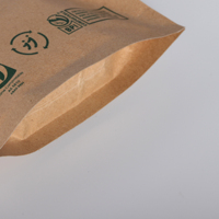 Pochette debout en papier kraft biodégradable 100% Emballage anti-odeur Ziplok conçu sur mesure pour la matière plastique alimentaire