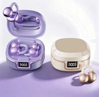 Nouveaux écouteurs sans fil B77 à clipser sur l'oreille avec miroir de maquillage, ergonomiques, à oreille ouverte, appels clairs, écouteurs de sport tendance, vente en gros