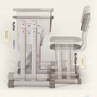 Ensemble de table et chaise d'école en gros, réglable en hauteur, pour salle de classe, avec structure métallique robuste, mobilier scolaire