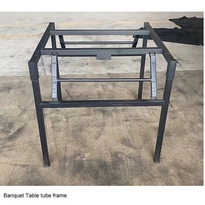 Modern Living Room Walnut <b>Folding</b> Banquet <b>Table</b> With <b>Round</b> Shape For Hotel Restaurant Banquet Hall Commercial Use - Product Image 5