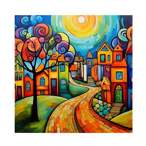 40x40cm High Quality Diamond Art <strong>Painting</strong> Kits Cartoon Beautiful Street View DIY Diamond <strong>Painting</strong> <strong>Velvet</strong> Canvas Kits - Product Image 1