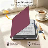 Casing Kindle Paperwhite Generasi ke-12 2024 7 inci Desain Khusus Magnetik Pintar, Casing E-reader Akrilik Lepas Pasang