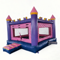 Château gonflable de qualité commerciale pour enfants, durable, PVC 0,55 mm, capacité 500 kg, installation facile, pour fêtes en extérieur et dans le jardin