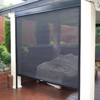 Pantallas motorizadas para patio, parasol impermeable para exteriores, persianas retráctiles con cremallera, cortinas para exteriores