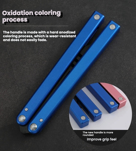 Couteau pliant, couteau de combat, couteau à lame oscillante, couteau à peigne, système de manche efficace, ouvre-bouteille, couteau papillon d'entraînement - Product Image 3