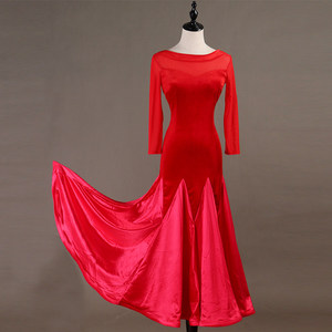 Nuovo Abito da Danza Moderna con Schiena Scoperta, per Pratica ed Esami Artistici, Vestito da Competizione Standard, Ampia Gonna per Danza da Sala - Product Image 1