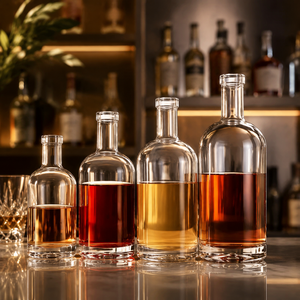 Bouteille en <span class=keywords><strong>verre</strong></span> Oslo <span class=keywords><strong>50cl</strong></span> 70cl 75cl pour spiritueux, liqueurs, avec bouchon en liège doré ou argenté, couleur noire mate pulvérisée, en stock, emballage en vrac - Product Image 4