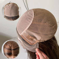 Top qualité pas cher prix 100% naturel vierge cheveux humains brun dentelle droite avec soie médicale perruques pour les patients atteints de cancer en gros