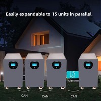 Batterie de stockage d'énergie au phosphate de fer et de lithium de 15 heures d'autonomie, armoire mobile pour stockage d'énergie domestique d'urgence, protection contre les surcharges