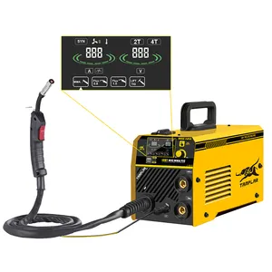 Tamplar MIG 120 gazsız hiçbir gaz LCD mig kaynak MAKINESİ taşınabilir 3 in 1 TIG MMA MIG kaynakçı maquina de soldar kaynak makinesi