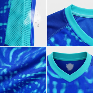 Kaos Lari/Gym/Sepak Bola Unisex Custom Print, Cepat Kering, Bernapas, Menyerap Keringat, Lengan Pendek, 100% Jersey - Product Image 3