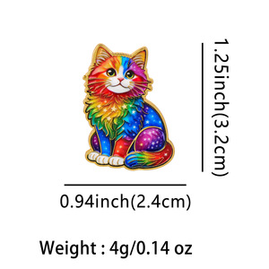 LGBT Sexual Minority Bat Colorful Red eyes Bat Animal Witch Funny Enamel Brooch Hat Clothes émail revers pin - Product Image 4