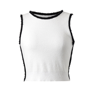 Blusas de Moda Para mujer เสื้อออกแบบสำหรับผู้หญิงเสื้อกล้ามแบบสวมหัวสำหรับฤดูร้อนเสื้อกั๊กถักสำหรับผู้หญิง - Product Image 1