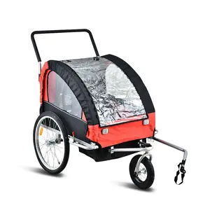 360 Swivel Wheel baby bike trailer 2-in-1 stroller Cart Bicycle Wagon Cargo Carrier with TUV and copyright