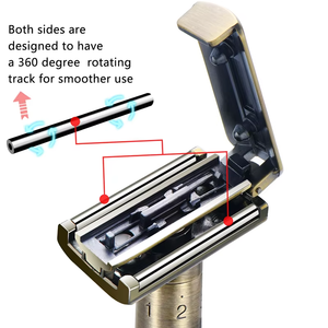 Custom Men's Adjustable <strong>Safety</strong> <strong>Razor</strong> 1-6 Sharpness Stainless Steel Double Edge Shaving <strong>Blades</strong> - Product Image 3