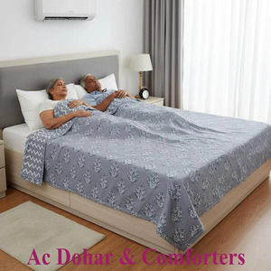 Couette Dohar en coton imprimé réversible légère pour l'hiver, motif floral cachemire, écologique et durable pour la maison et l'hôtel - Product Image 3