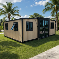 Maison conteneur pliable Florida 20 pieds 40 pieds certifiée CE, étanche, résistante aux ouragans, en acier, livraison rapide