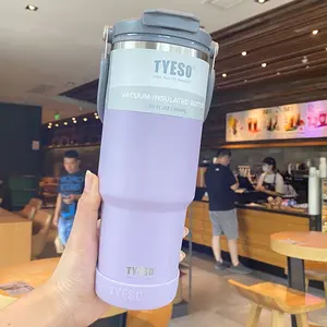 Tyeso Coffee Cup Thermos Bottle Stainless Steel Double-layer Insulation  Cold And Hot Travel Mug Vacuum