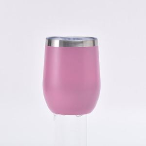Hot-Selling Double Wall 12oz Stainless Steel Insulated Egg Cups Sublimation Blank Straight <b>Wine</b> Tumbler - Product Image 1