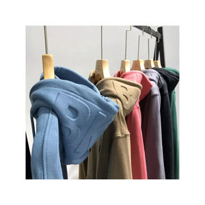 Personalizado de peso pesado 100% algodón gota hombro 3D en relieve Sudadera con capucha más tamaño sudaderas con capucha de los hombres y sudaderas - Product Image 2