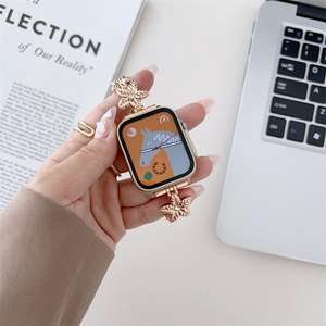 Bracelet de montre intelligente en métal en forme de fleur pour <span class=keywords><strong>Apple</strong></span> <span class=keywords><strong>Watch</strong></span> Ultra 8 49mm, <span class=keywords><strong>nouvelle</strong></span> collection <span class=keywords><strong>2023</strong></span> - Product Image 3