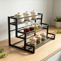 Étagère à épices à 3 niveaux, organisateur de placard pour comptoir, étagères de rangement pour comptoir de cuisine, support de présentation pour cupcakes