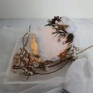 Popular Ins Style Dried Flowers Christmas Creativity Photo Prop Decoration Scented Candles