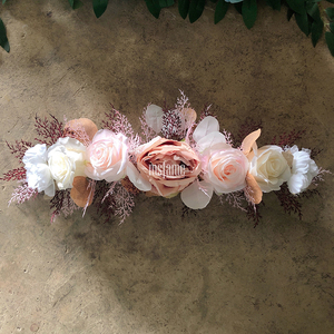 Nouvelle arche de fleurs pour la décoration d'événements de mariage, cercle doré, mur de fleurs artificielles, toile de fond d'arche - Product Image 5