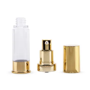 Kozmetik olarak toptan kişisel bakım boş altın havasız pompa şişesi, havasız pompa şişesi 30ml, havasız pompa şişesi altın