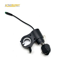 Pièces de rechange pour trottinette électrique Kukirin G2 Pro G2 Max Interrupteur de verrouillage à clé d'accélérateur au pouce avec prise à 5 broches