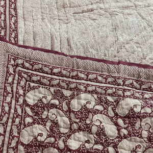El mejor edredón de invierno Premium hecho a mano Jaipuri diseño bloque estampado edredón algodón mano bloque impreso diseño étnico edredón para uso en invierno - Product Image 1