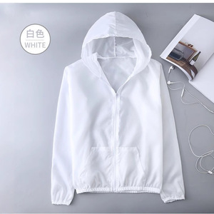 Women's Summer Sun Protection Jacket White Upf 50 Anti Uv Lightweight Hooded Coat Korean Style Student Wear - Product Image 2