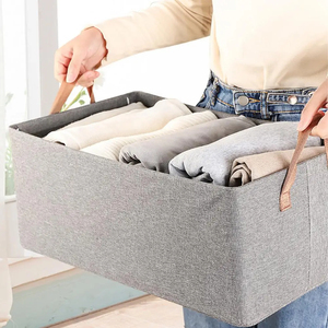 Caixa de armazenamento de roupas dobrável gaveta catiônica grande capacidade guarda-roupa doméstico jeans portátil caixa de armazenamento oxford - Product Image 6
