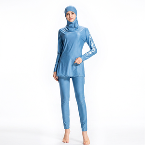 Custom High Waist <b>Bikini</b> Set 2-Piece Fitness Swimwear for <b>Men</b> Beach Swimwear Islamic Halal Waterproof Eco-Friendly Made - Product Image 1