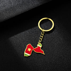 Mode carte de la <span class=keywords><strong>Guadeloupe</strong></span> pendentifs porte-clés pour femmes bijoux en acier inoxydable France <span class=keywords><strong>Guadeloupe</strong></span> carte drapeau et Contour Design - Product Image 4