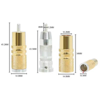 Connecteur RCA mâle plaqué or YYAUDIO, verrouillage par vis, sans soudure, pour câble audio DIY