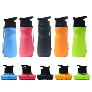 Bouteille d'eau pliable en silicone sans BPA, réutilisable, portable et légère - Product Image 3