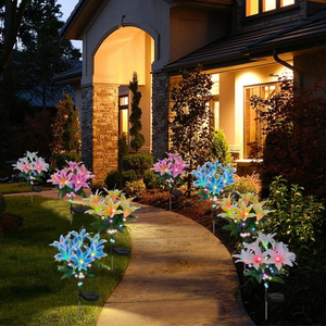 Wholesale <b>LED</b> Artificial Flower Garden <b>Lights</b> Outdoor Decorative,Solar Powered Waterproof for Yard Pathway Lawn Garden Decor - Product Image 6