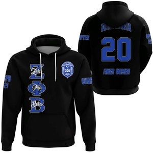 Sudadera con capucha de manga larga de otoño para hombre Zeta Phi Beta Abrigo estampado personalizado con perlas Change the World - Product Image 4