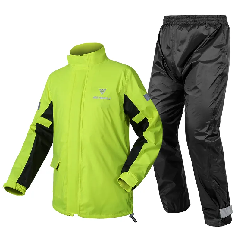 Manteau de pluie réfléchissant pour moto, imperméable, pantalon de pluie, pour cyclisme, en plein air