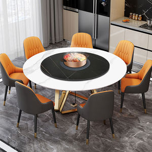 Può personalizzare la cucina e sala da pranzo tavoli e sedie rotazione automatica sala da pranzo set set tavolo piatto sinterizzato - Product Image 3