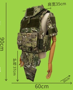 Chaleco Táctico Multifuncional Ajustable, Transpirable, de Cobertura Corporal Completa, Anti-Corte, de Nailon, con Placa Táctica, Resistente al Fuego - Product Image 5