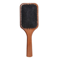 Brosse à cheveux personnalisée en bois de cerisier rouge avec poils de sanglier et nylon, coussin d'air à haute résilience, peigne de massage du cuir chevelu