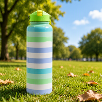 Bouteille d'eau isotherme à double paroi en acier inoxydable réutilisable sans BPA de 750 ml (24 oz) pour cadeaux d'affaires