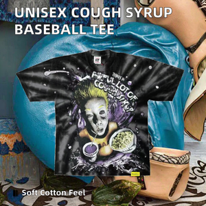 T-shirt de baseball unisexe en coton personnalisé avec motif « C'est vraiment beaucoup de sirop contre la toux » pour hommes – Vente en gros - Product Image 2