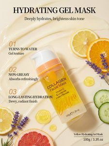 Gel Hidratante de Ácido Hialurónico con Colágeno en Forma de Película Congelada para Iluminar y Reafirmar, Mascarilla Aplicada - Product Image 4