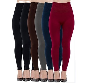 Prix d'usine vêtements pour femmes sous-vêtements taille haute <span class=keywords><strong>thermique</strong></span> pleine longueur doublé polaire hiver chaud Legging pour les femmes - Product Image 1