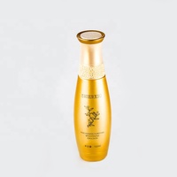 Lujo 40 60 110 130 ML 30 50 G Vacío Redondo Oro Cosmético Loción facial Crema Botella de vidrio Paquete de tarro Conjunto con bomba de loción