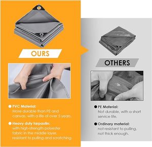 Bâche de camion robuste en PVC 18oz 610gsm, bâche de remorque en vinyle imperméable - Taille personnalisée - Product Image 6