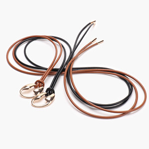 <span class=keywords><strong>Ceinture</strong></span> fine nouée pour <span class=keywords><strong>femme</strong></span> en cuir PU, double cordon, avec boucle en alliage pour robes - Product Image 4
